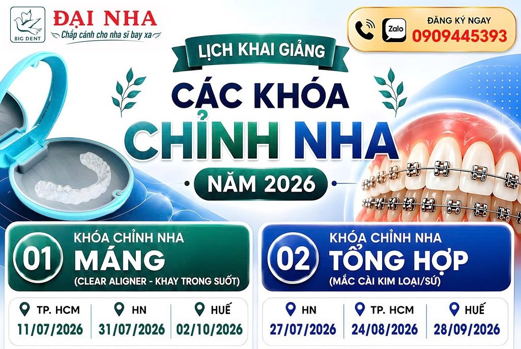 Lịch khai giảng các khóa chỉnh nha Dr Thái